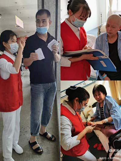 志愿者们为患者送上贴心服务.jpg